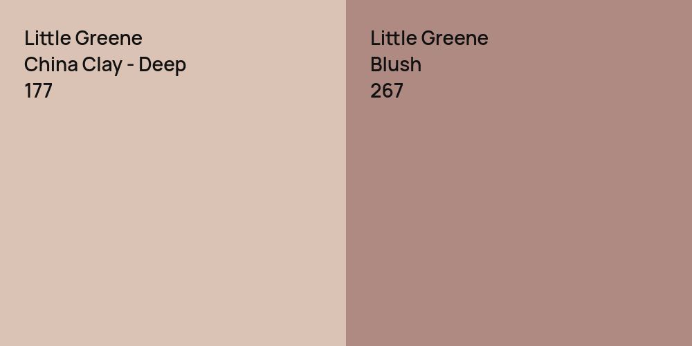 Little Greene China Clay - Deep vs. Little Greene Blush