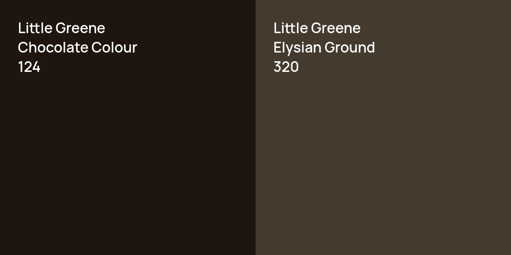 Little Greene Chocolate Colour vs. Little Greene Elysian Ground