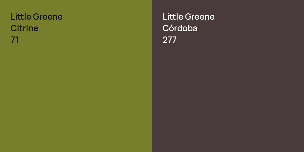 Little Greene Citrine vs. Little Greene Córdoba