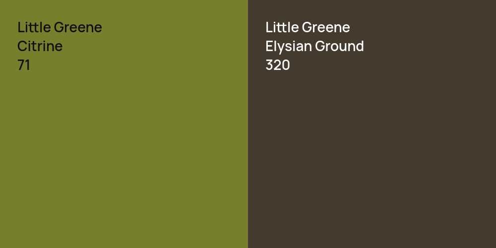 Little Greene Citrine vs. Little Greene Elysian Ground