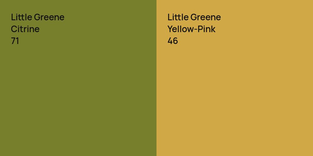 Little Greene Citrine vs. Little Greene Yellow-Pink