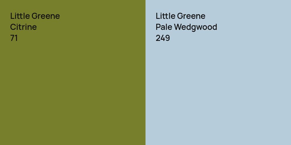 Little Greene Citrine vs. Little Greene Pale Wedgwood