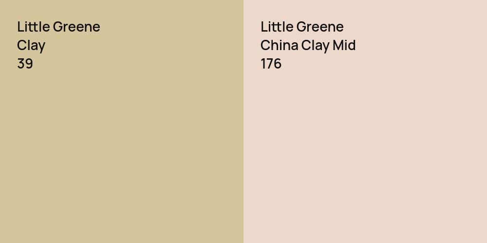 Little Greene Clay vs. Little Greene China Clay Mid