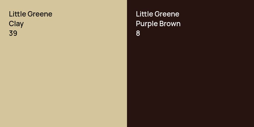 Little Greene Clay vs. Little Greene Purple Brown