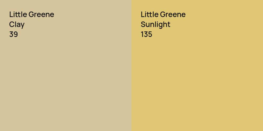 Little Greene Clay vs. Little Greene Sunlight