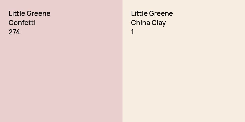 Little Greene Confetti vs. Little Greene China Clay 