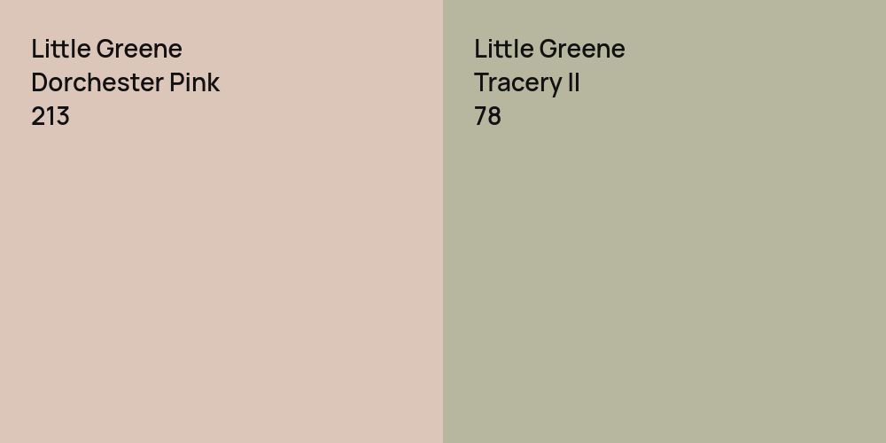 Little Greene Dorchester Pink vs. Little Greene Tracery II