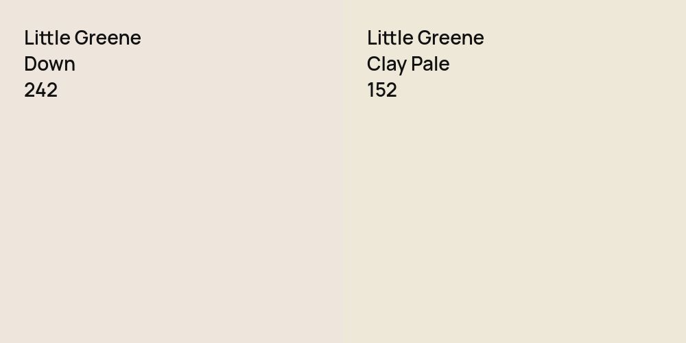 Little Greene Down vs. Little Greene Clay Pale