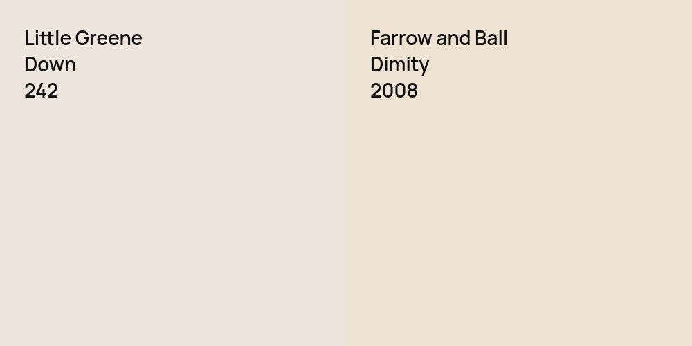 Little Greene Down vs. Farrow and Ball Dimity