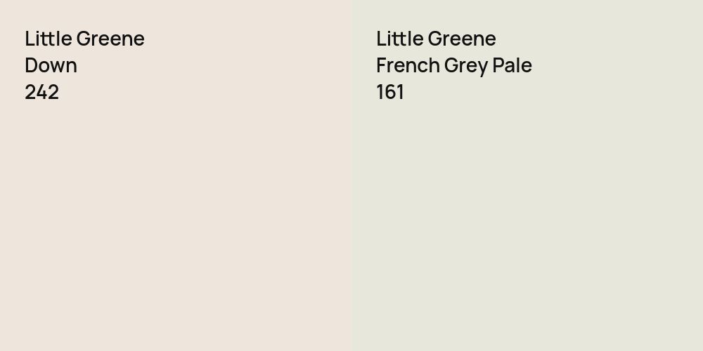 Little Greene Down vs. Little Greene French Grey Pale