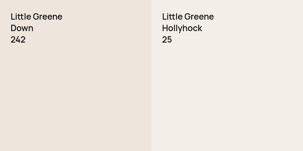 Little Greene Down vs. Little Greene Hollyhock