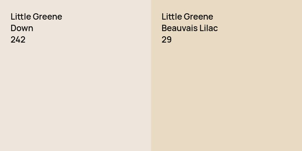 Little Greene Down vs. Little Greene Beauvais Lilac