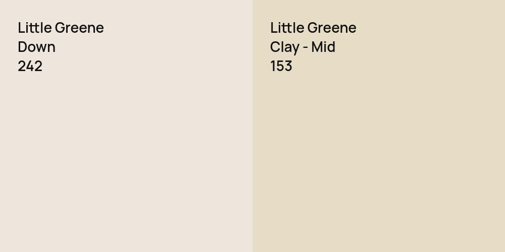 Little Greene Down vs. Little Greene Clay - Mid