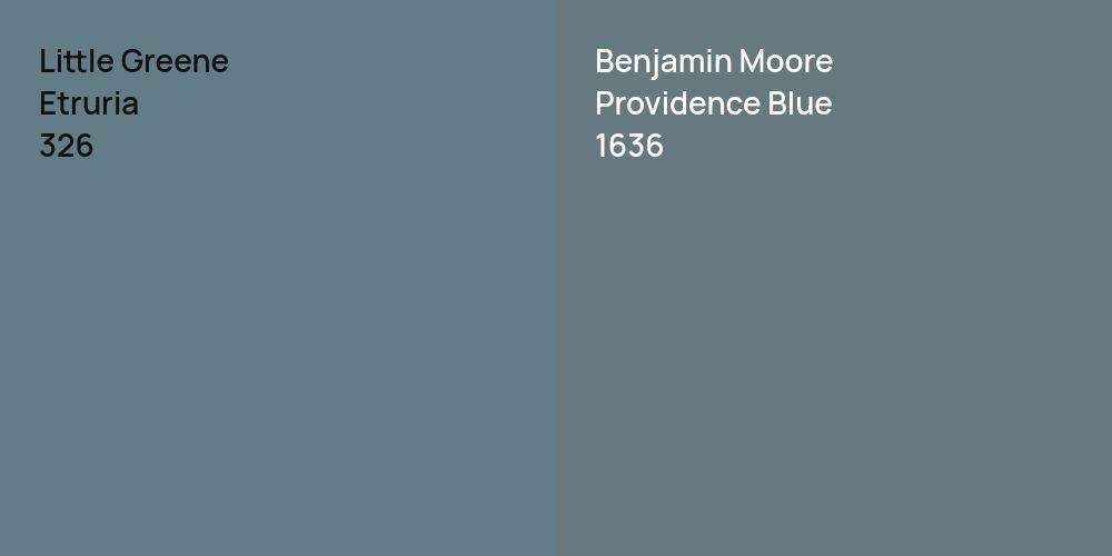 Little Greene Etruria vs. Benjamin Moore Providence Blue