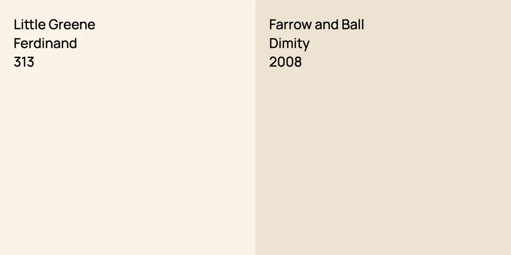 Little Greene Ferdinand vs. Farrow and Ball Dimity