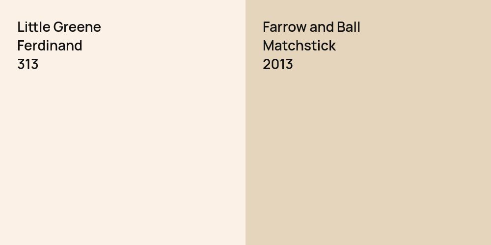 Little Greene Ferdinand vs. Farrow and Ball Matchstick