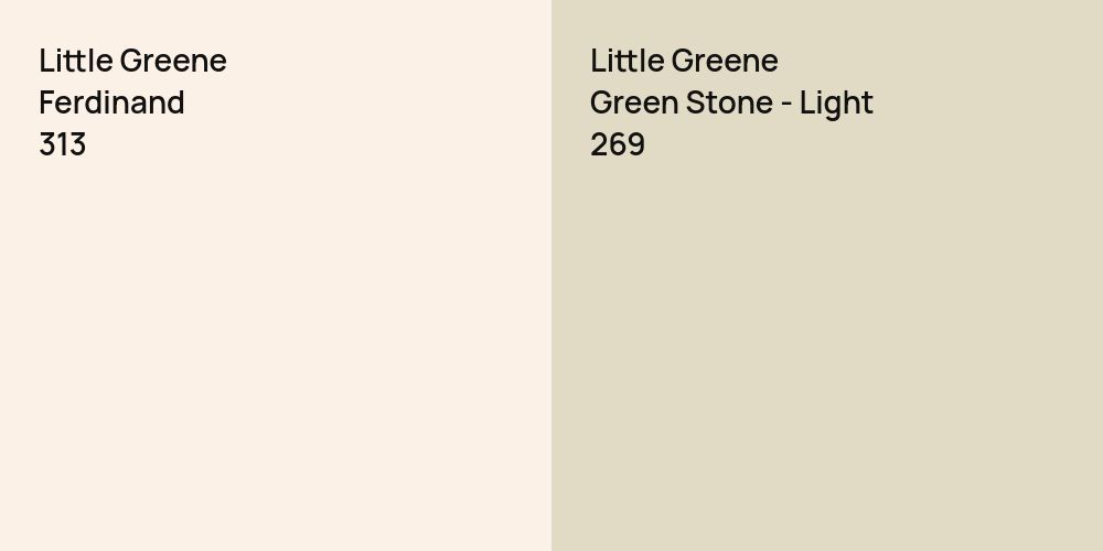 Little Greene Ferdinand vs. Little Greene Green Stone - Light