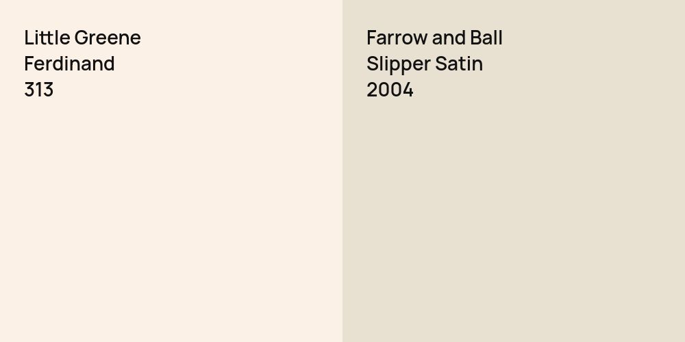 Little Greene Ferdinand vs. Farrow and Ball Slipper Satin