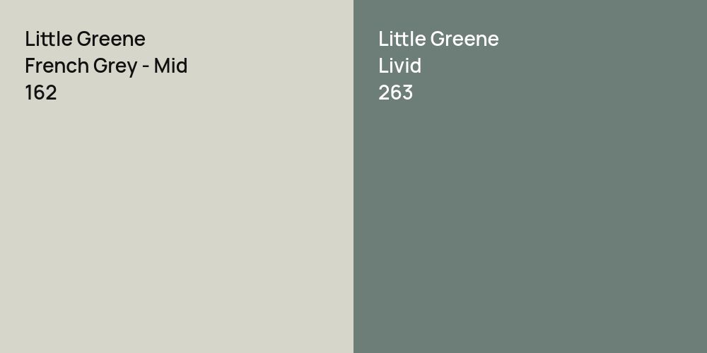 Little Greene French Grey - Mid vs. Little Greene Livid