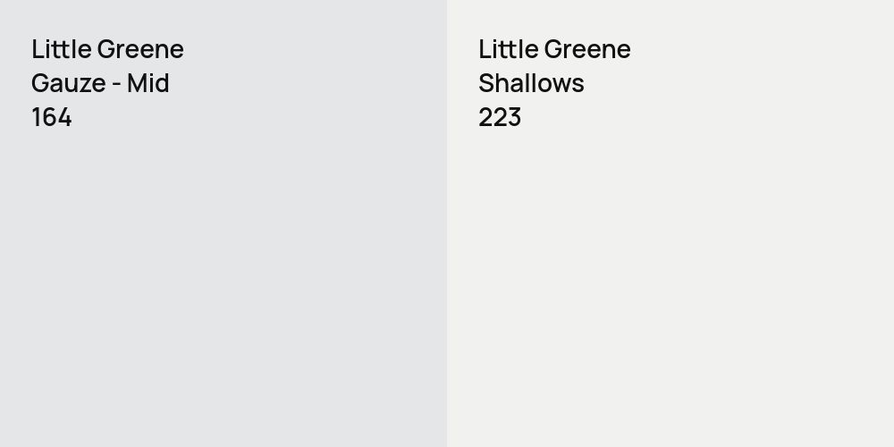 Little Greene Gauze - Mid vs. Little Greene Shallows