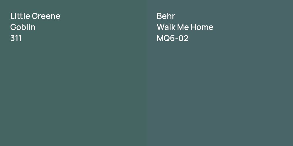 Little Greene Goblin vs. Behr Walk Me Home