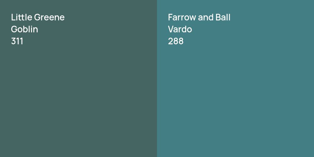 Little Greene Goblin vs. Farrow and Ball Vardo