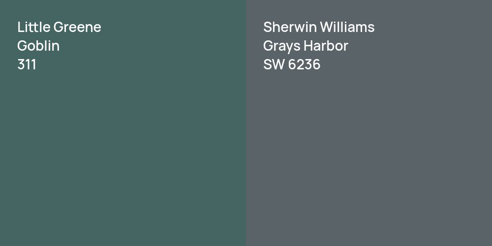 Little Greene Goblin vs. Sherwin Williams Grays Harbor