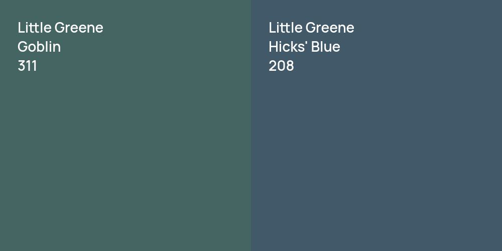 Little Greene Goblin vs. Little Greene Hicks' Blue