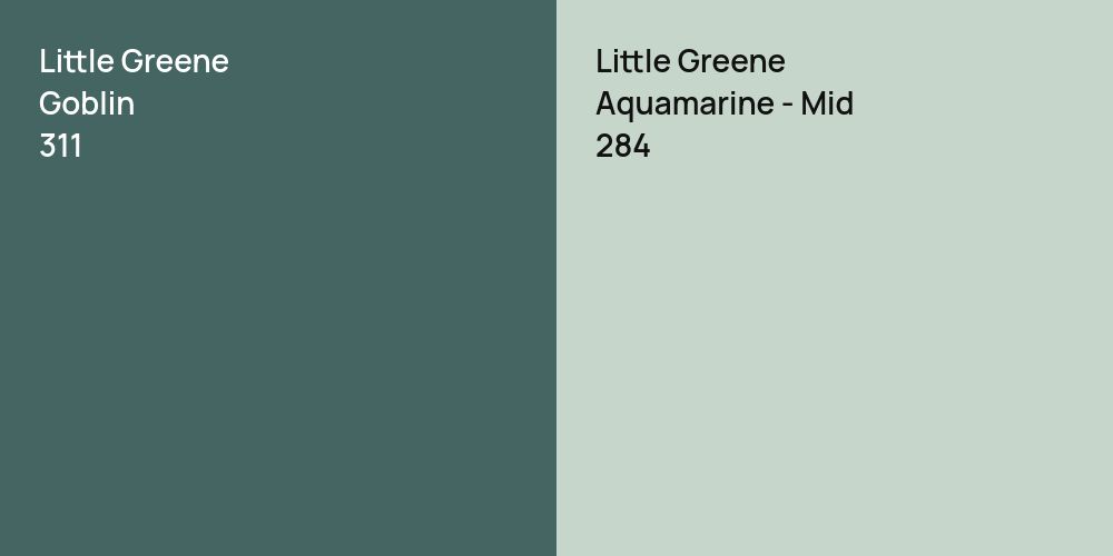 Little Greene Goblin vs. Little Greene Aquamarine - Mid