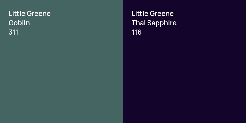 Little Greene Goblin vs. Little Greene Thai Sapphire