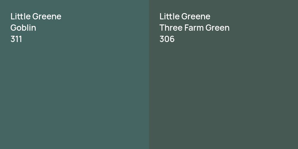 Little Greene Goblin vs. Little Greene Three Farm Green