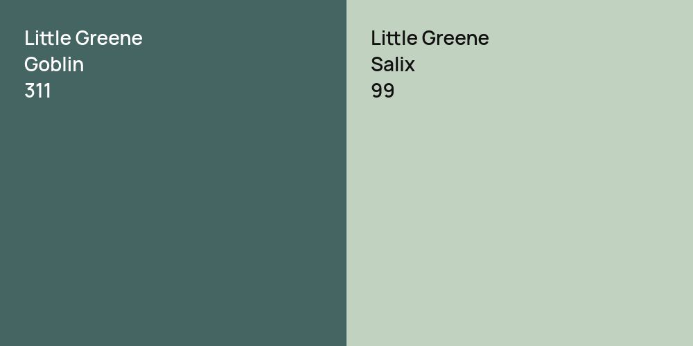 Little Greene Goblin vs. Little Greene Salix