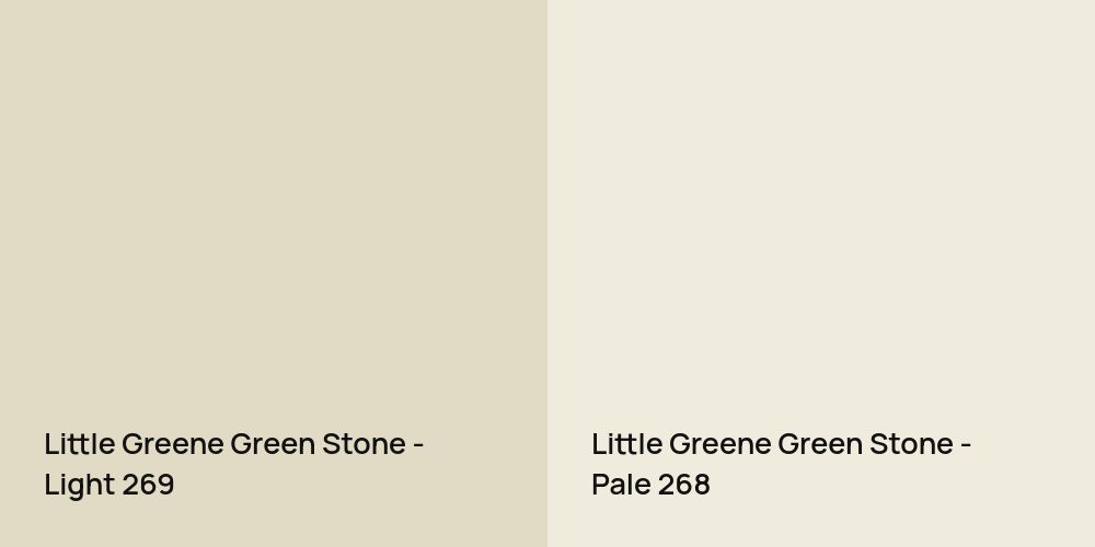 Little Greene Green Stone - Light vs. Little Greene Green Stone - Pale