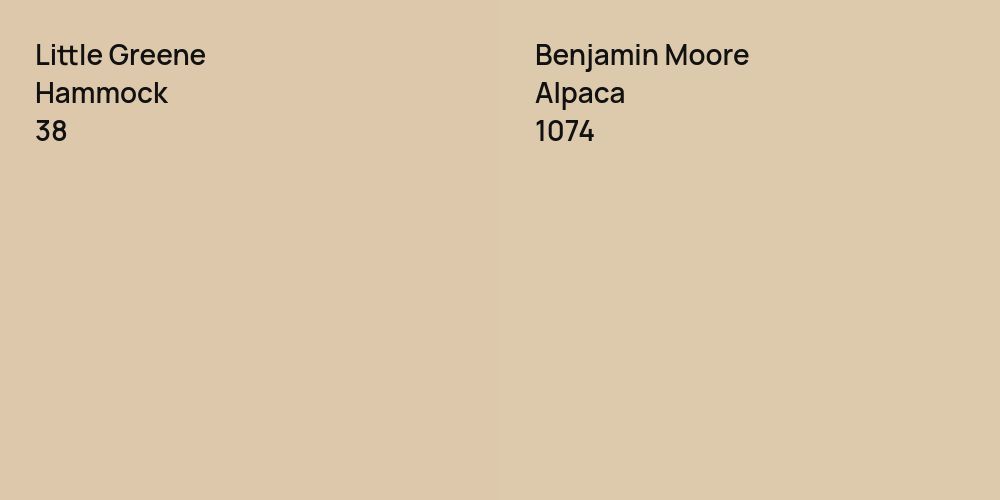 Little Greene Hammock vs. Benjamin Moore Alpaca