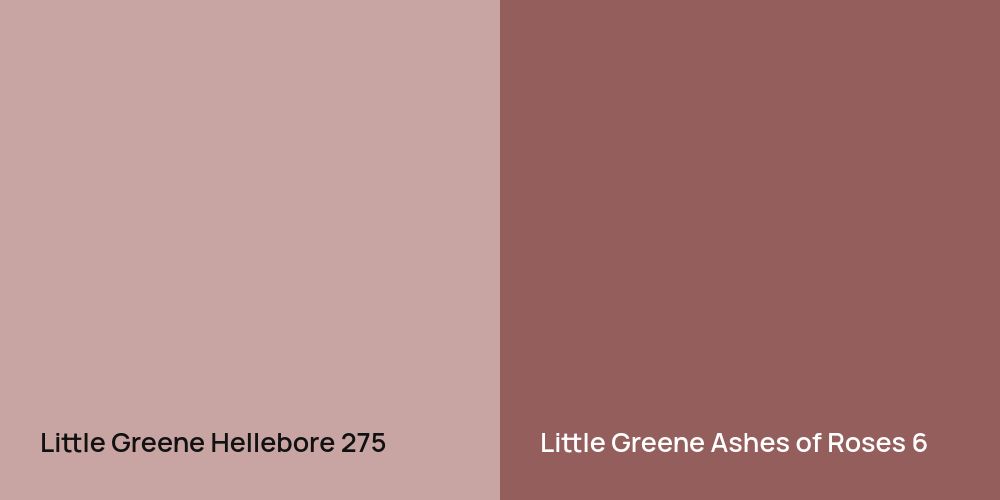 Little Greene Hellebore vs. Little Greene Ashes of Roses