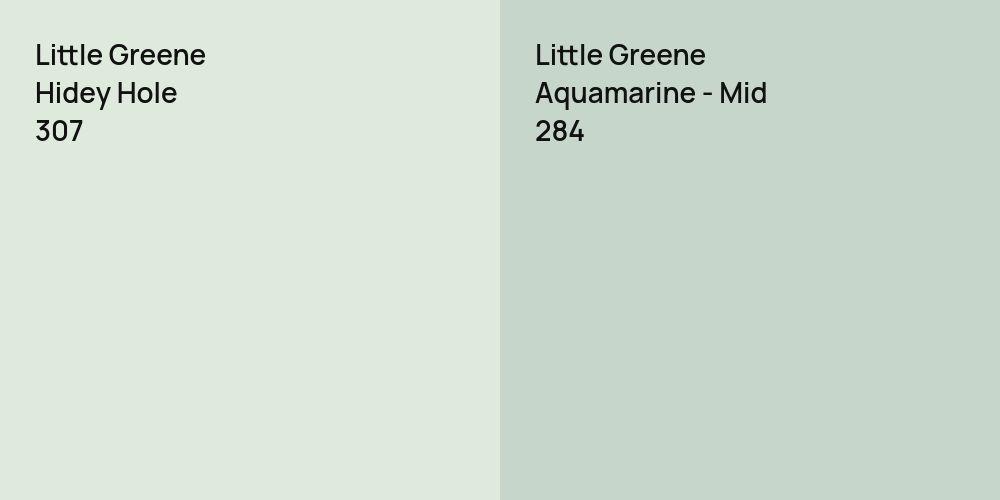 Little Greene Hidey Hole vs. Little Greene Aquamarine - Mid