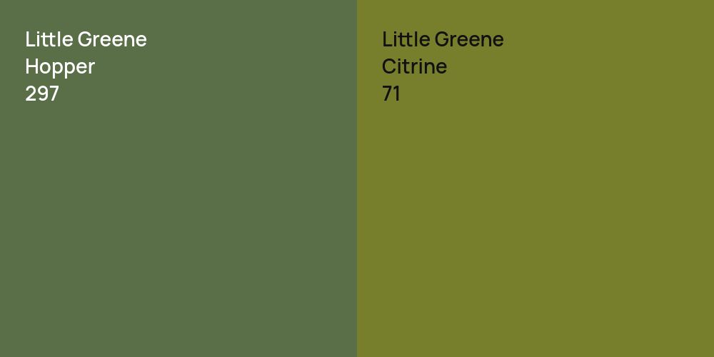 Little Greene Hopper vs. Little Greene Citrine