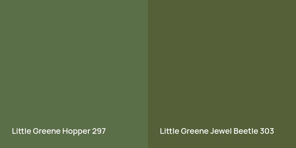 Little Greene Hopper vs. Little Greene Jewel Beetle