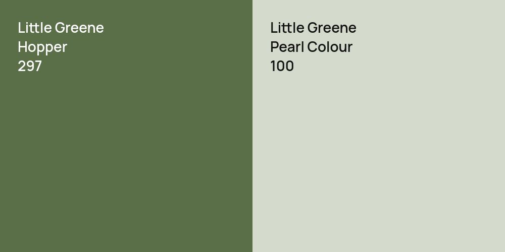 Little Greene Hopper vs. Little Greene Pearl Colour