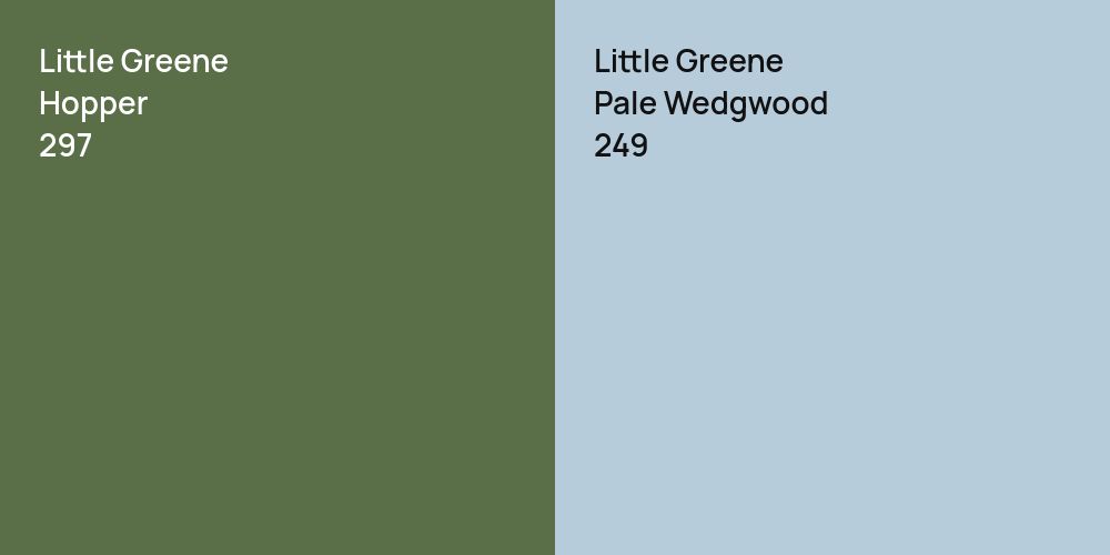 Little Greene Hopper vs. Little Greene Pale Wedgwood