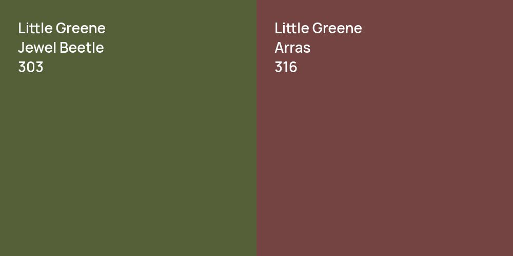 Little Greene Jewel Beetle vs. Little Greene Arras