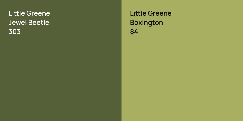 Little Greene Jewel Beetle vs. Little Greene Boxington