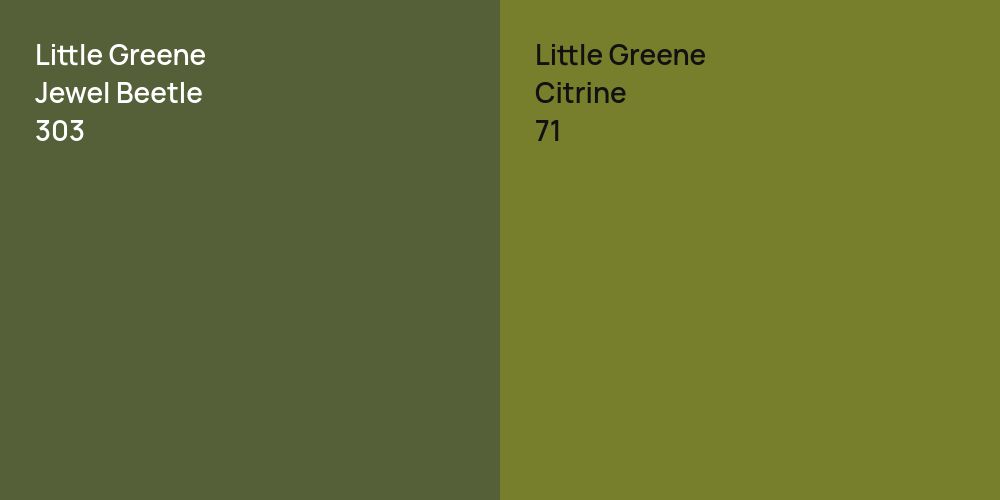 Little Greene Jewel Beetle vs. Little Greene Citrine