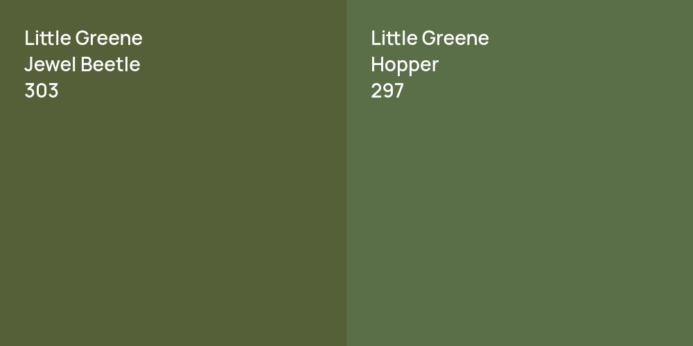 Little Greene Jewel Beetle vs. Little Greene Hopper