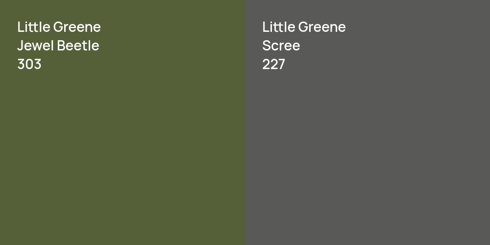 Little Greene Jewel Beetle vs. Little Greene Scree