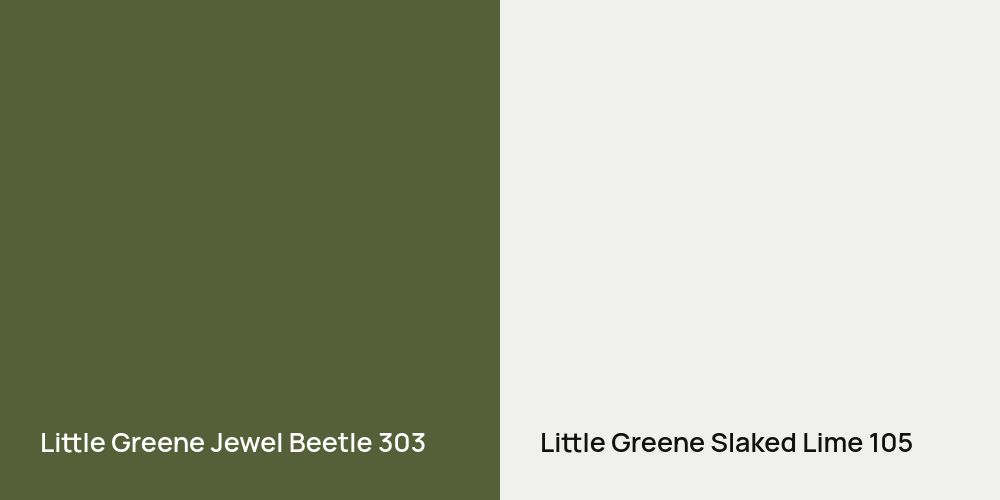 Little Greene Jewel Beetle vs. Little Greene Slaked Lime