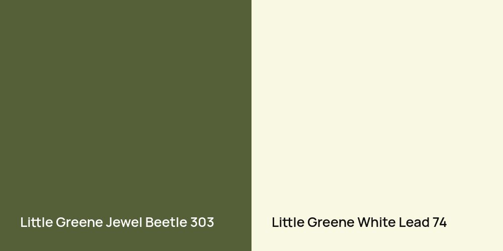 Little Greene Jewel Beetle vs. Little Greene White Lead