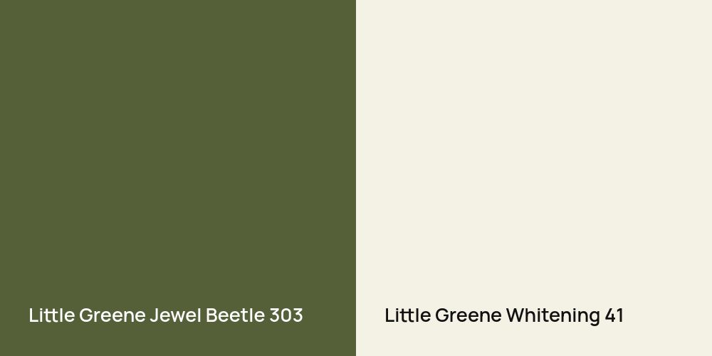 Little Greene Jewel Beetle vs. Little Greene Whitening