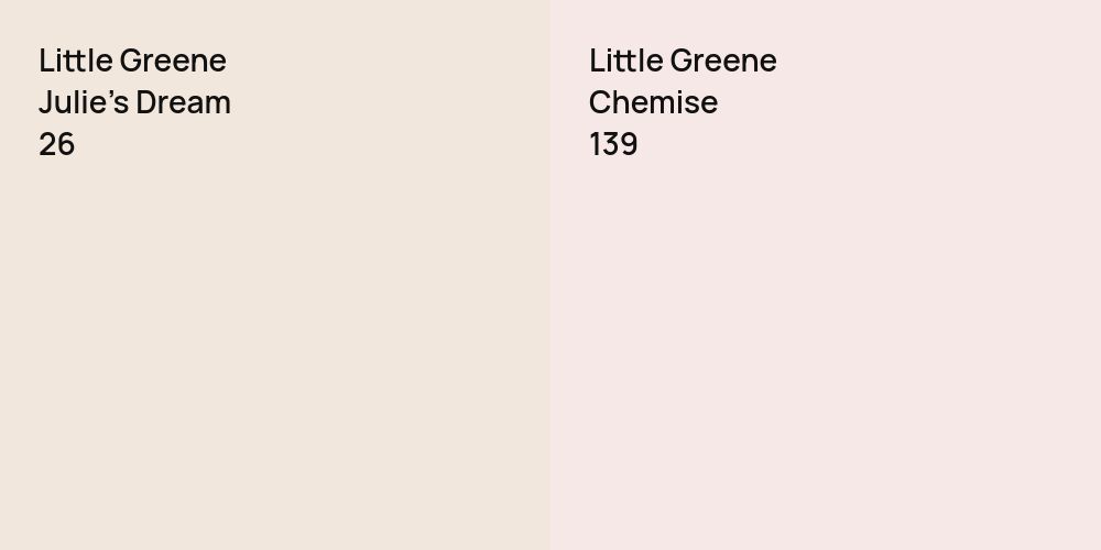 Little Greene Julie's Dream vs. Little Greene Chemise