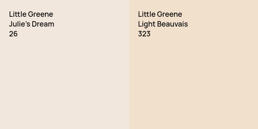 Little Greene Julie's Dream vs. Little Greene Light Beauvais